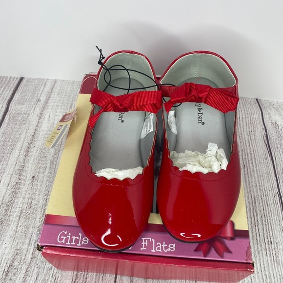 Lily Other - Lily & Dan Girls Red Girls Ballet Dance Flats Size 9/10 NEW IN BOX‎